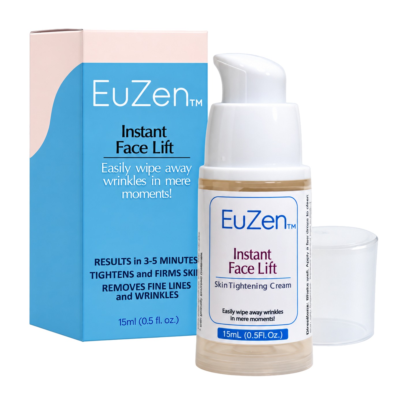 EuZen Instant Face Lift bottle and product packaging